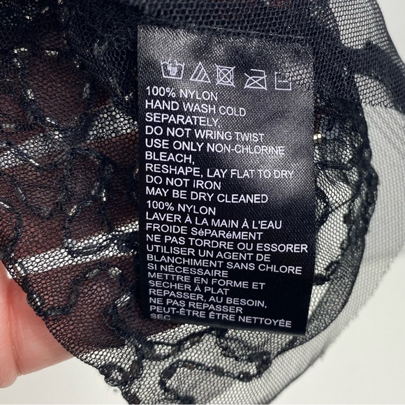 Urban Outfitters Embellished Sequin V-Neck Soft Black Mesh Sheer Tank Top Vest L - Picture 10 of 16